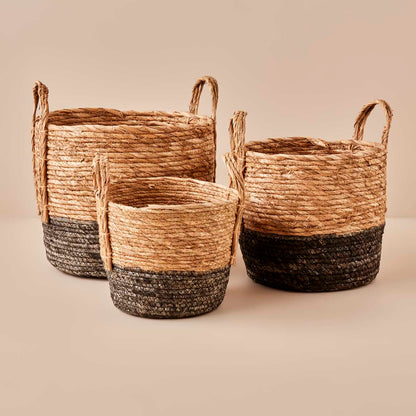 Laris Hasır Dekoratif Sepet (25x21 cm) - 35x27 cm - NATUREL - 3