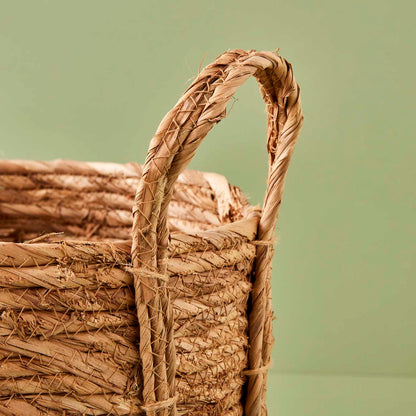 Laris Hasır Dekoratif Sepet (25x21 cm) - 31x23 cm - NATUREL - 2