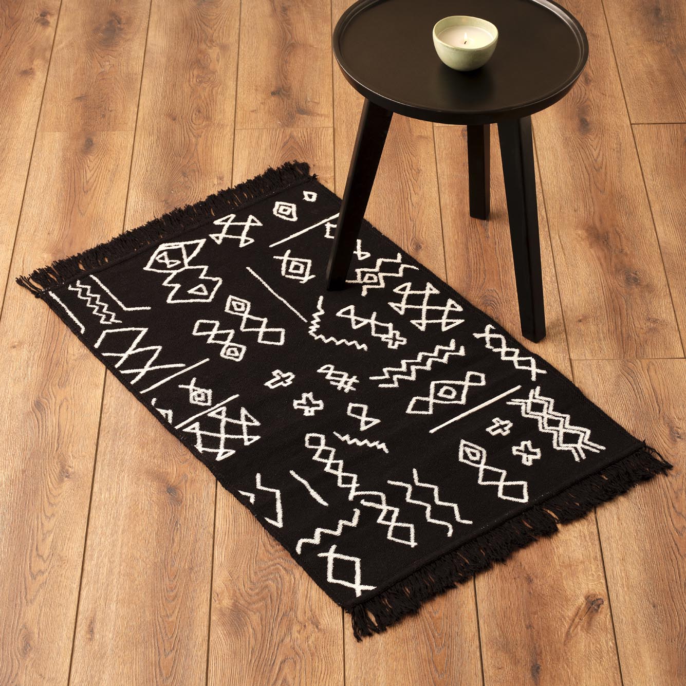 Hiyeroglif Kilim Siyah (120x180 cm) - 60x90 cm - SİYAH - 3