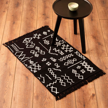 Hiyeroglif Kilim Siyah (120x180 cm) - 60x90 cm - SİYAH - 3