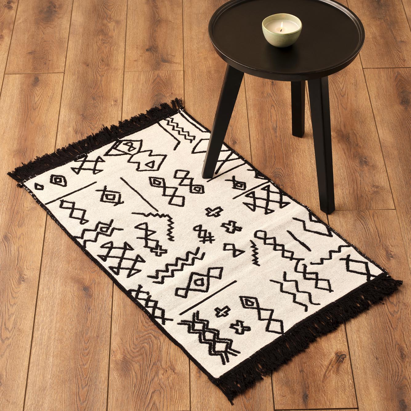 Hiyeroglif Kilim Siyah (120x180 cm) - 60x90 cm - SİYAH - 4
