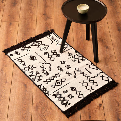 Hiyeroglif Kilim Siyah (120x180 cm) - 60x90 cm - SİYAH - 4