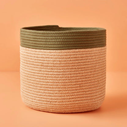 Windy İki Renk Sepet Naturel (33x25 cm)