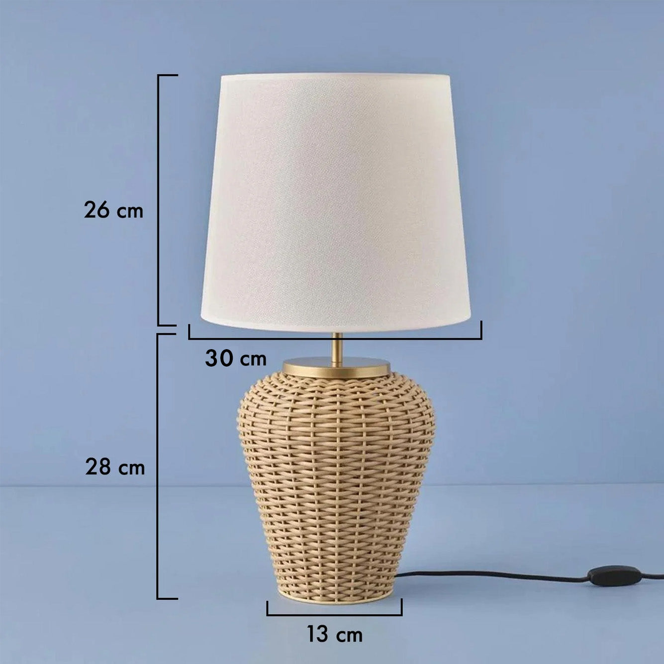 Kerris Rattan Abajur Naturel (13x28 cm) - 7