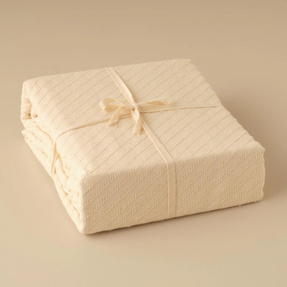 Stripe %100 Pamuk - 150x220 cm - NATUREL - 5