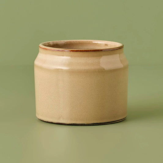 Cove Porselen Saksı Krem (11x9 cm)
