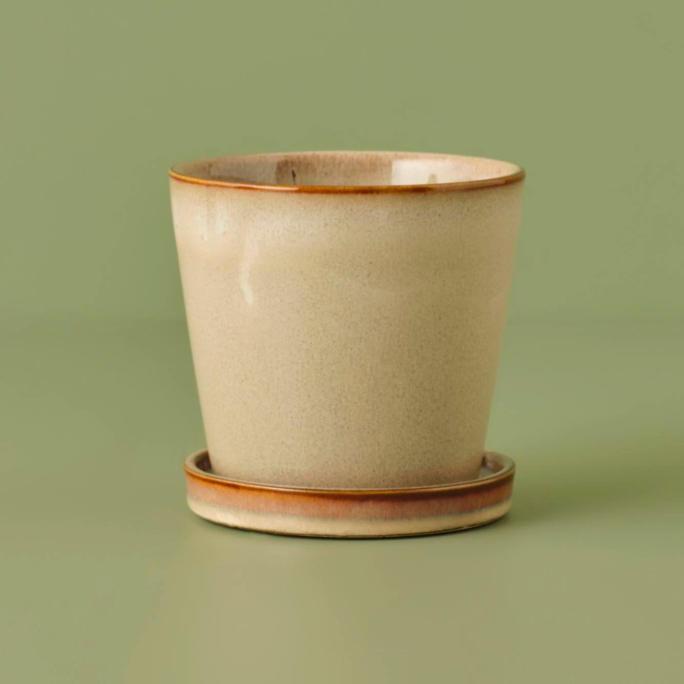 Cozy Porselen Saksı Krem (12,2x11,5 cm)