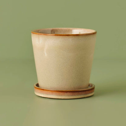 Cozy Porselen Saksı Krem (12,2x11,5 cm)