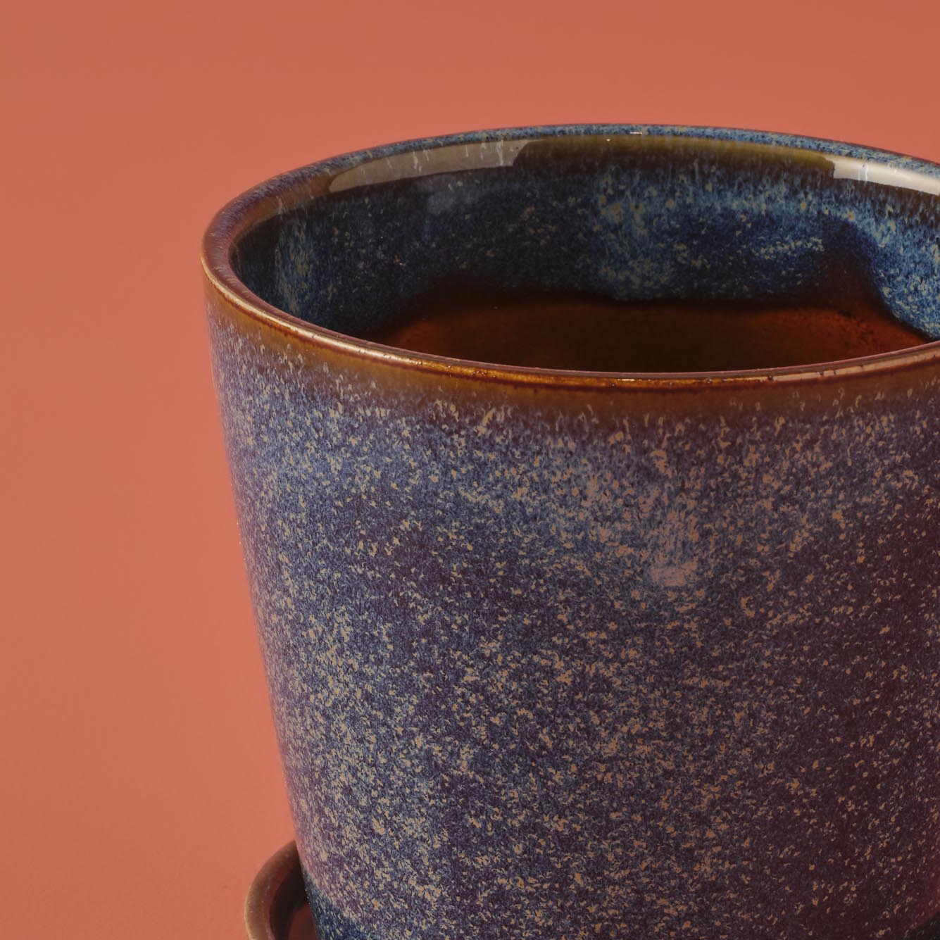 Cozy Porselen Saksı Krem (12,2x11,5 cm) - MAVİ - 12,2x11,5 cm - 2