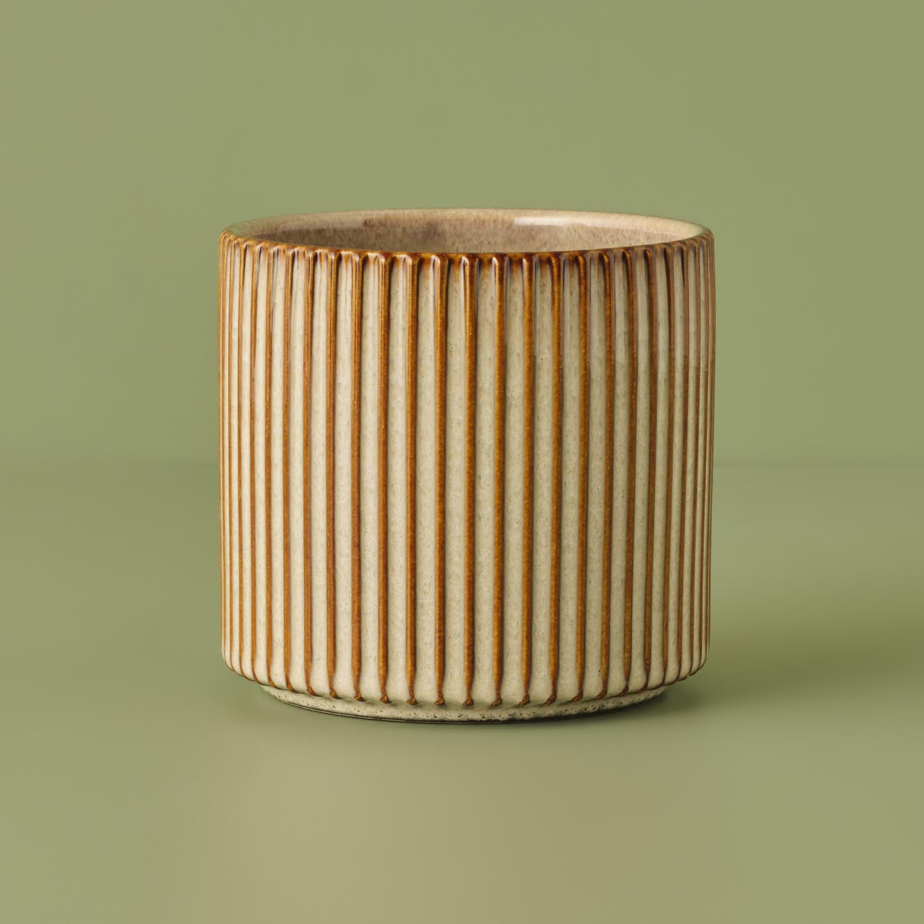 Chance Seramik Saksı Krem (14,5x13 cm)