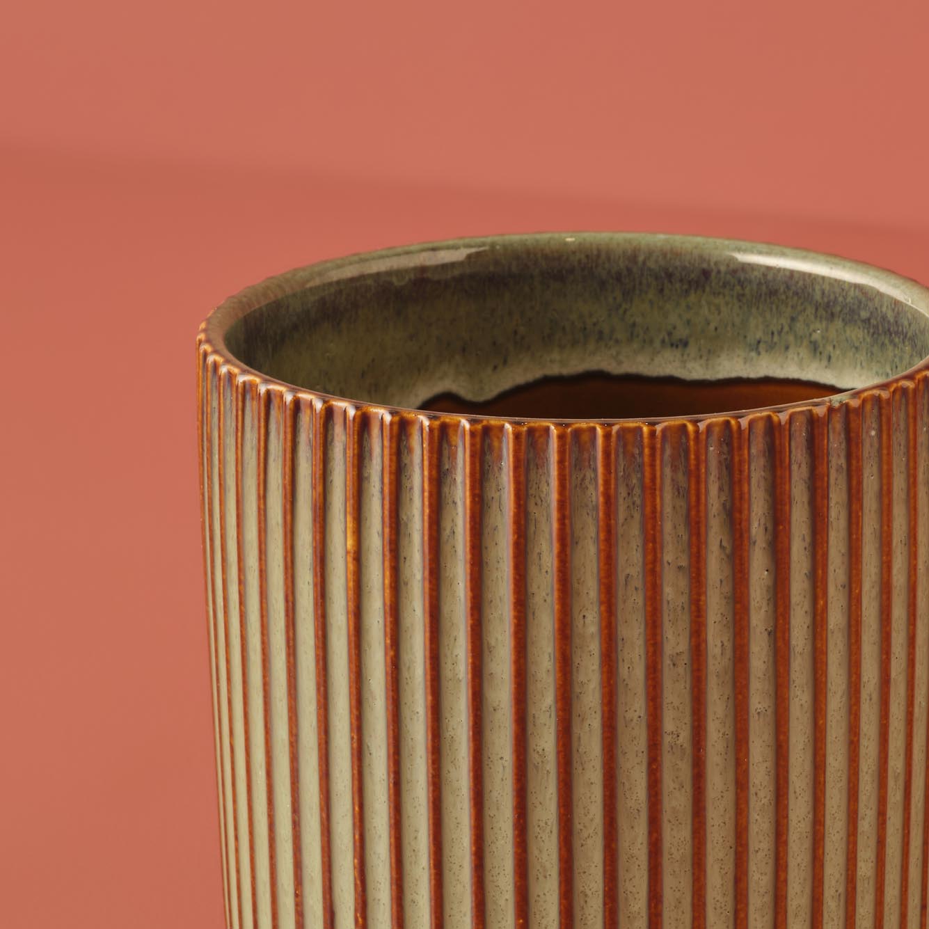 Chance Seramik Saksı Krem (14,5x13 cm) - YEŞİL - 14,5x13 cm - 2