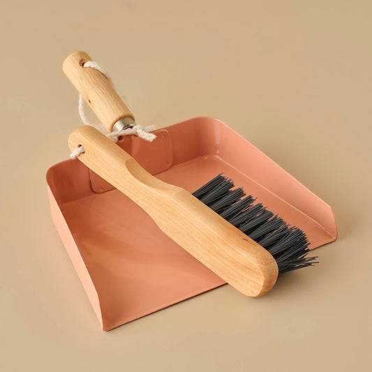 Blies Çelik Faraş ve Fırça Set Pembe (24x19x7 cm)