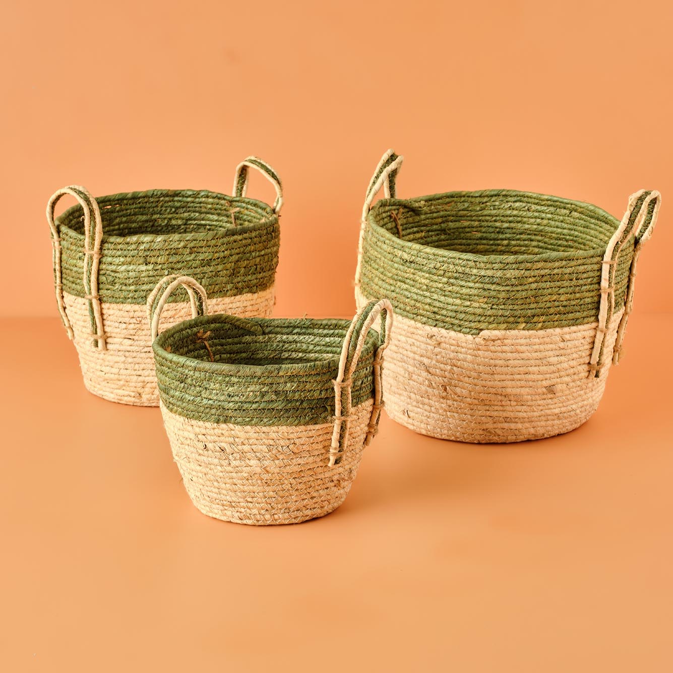 Shay Hasır Sepet Yeşil (30x30x30 cm) - 34x34x34 cm - YEŞİL - 3