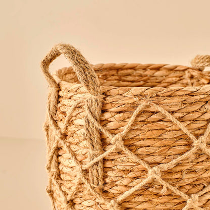 Gesy Hasır Sepet Naturel (33x33x26 cm) - 30x30x24 cm - NATUREL - 2