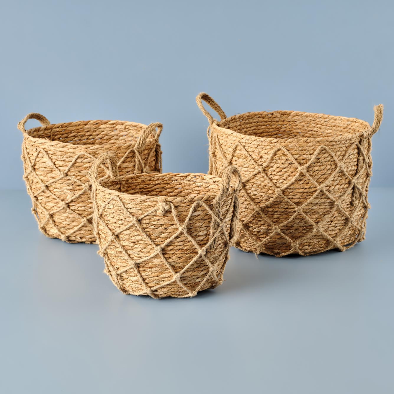 Gesy Hasır Sepet Naturel (33x33x26 cm) - 23x23x20 cm - NATUREL - 3