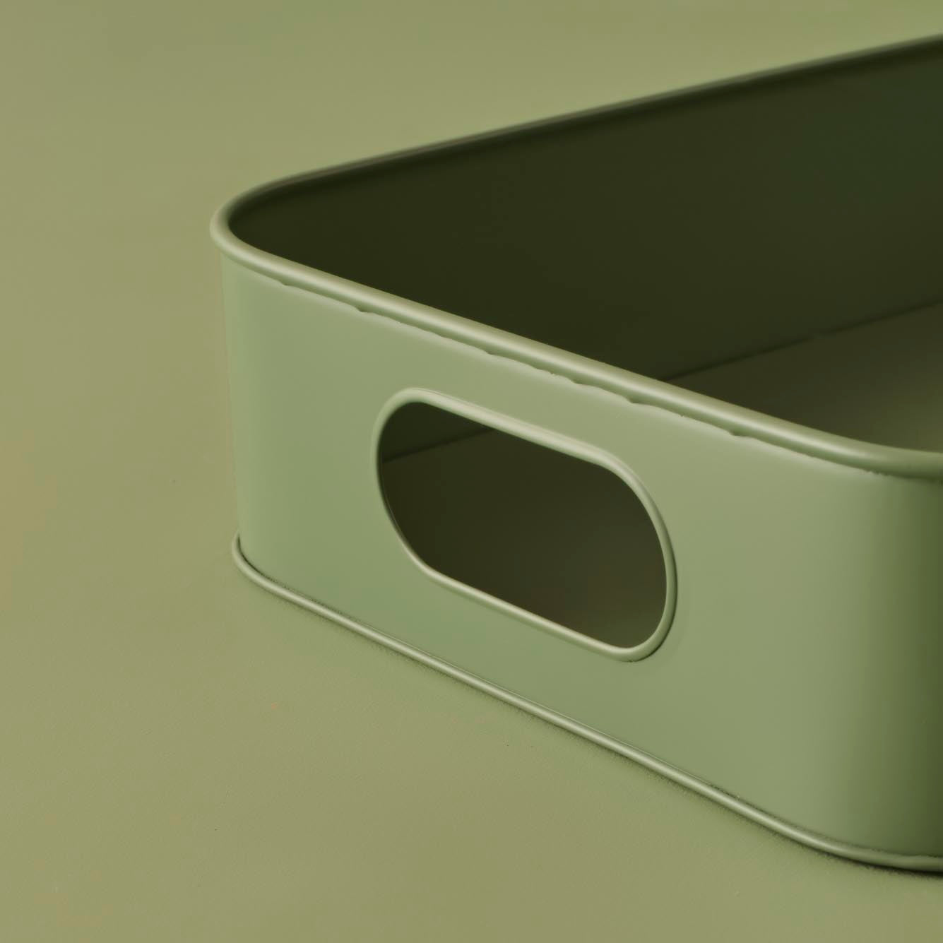 Botanical Metal Tepsi Yeşil (50x30x8 cm) - 40x25x7,5 cm - YEŞİL - 2