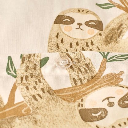 %100 Pamuk Ranforce Sloth Bebek Nevresim Takımı Bej (100x150 cm) - 5
