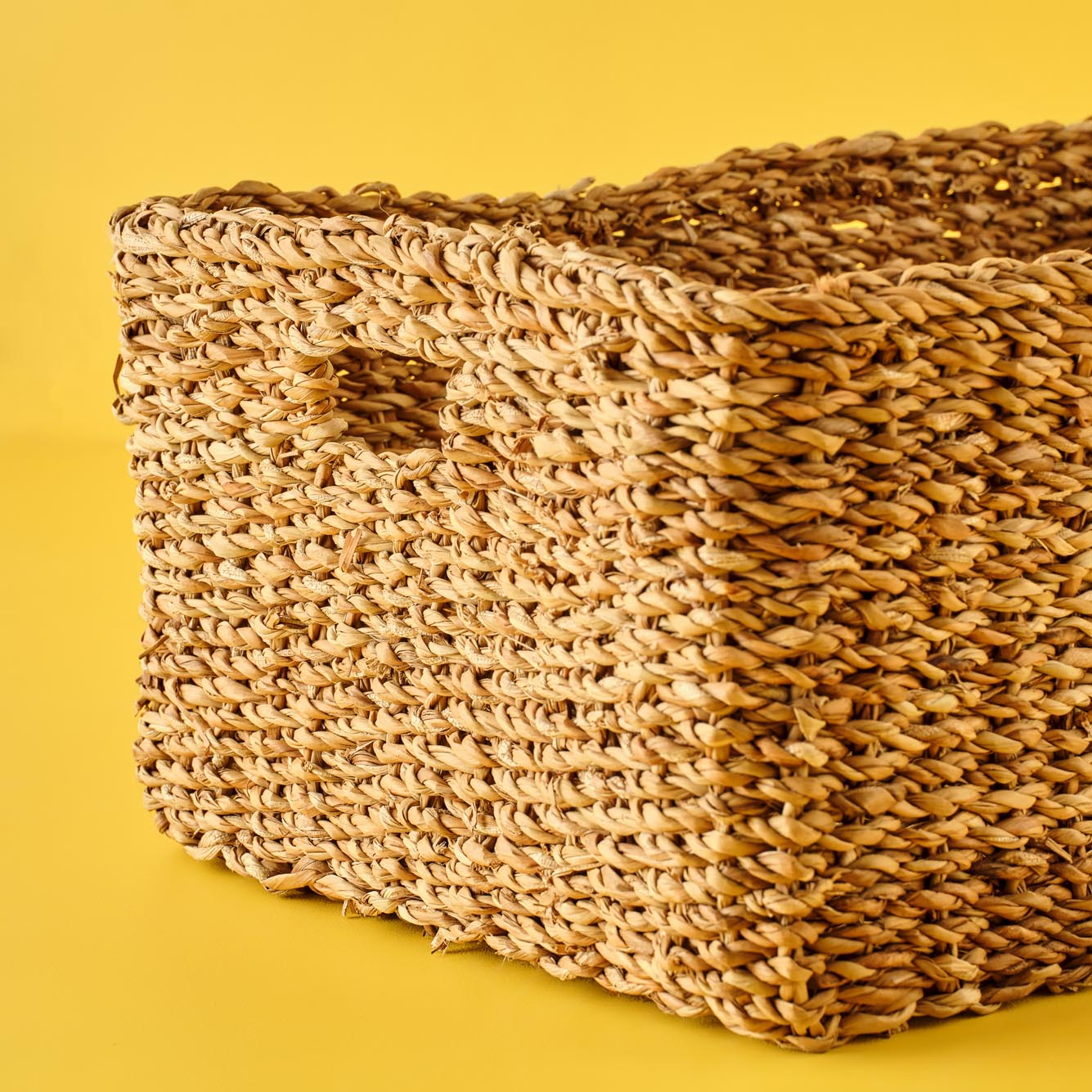 Elise Dikdörtgen Hasır Sepet Naturel (36x26 cm) - 42x32 cm - NATUREL - 2