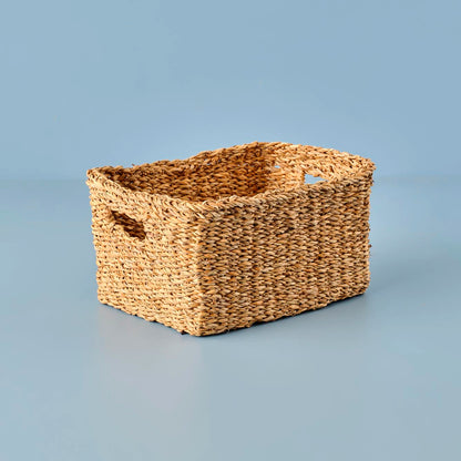 Elise Dikdörtgen Hasır Sepet Naturel (36x26 cm)