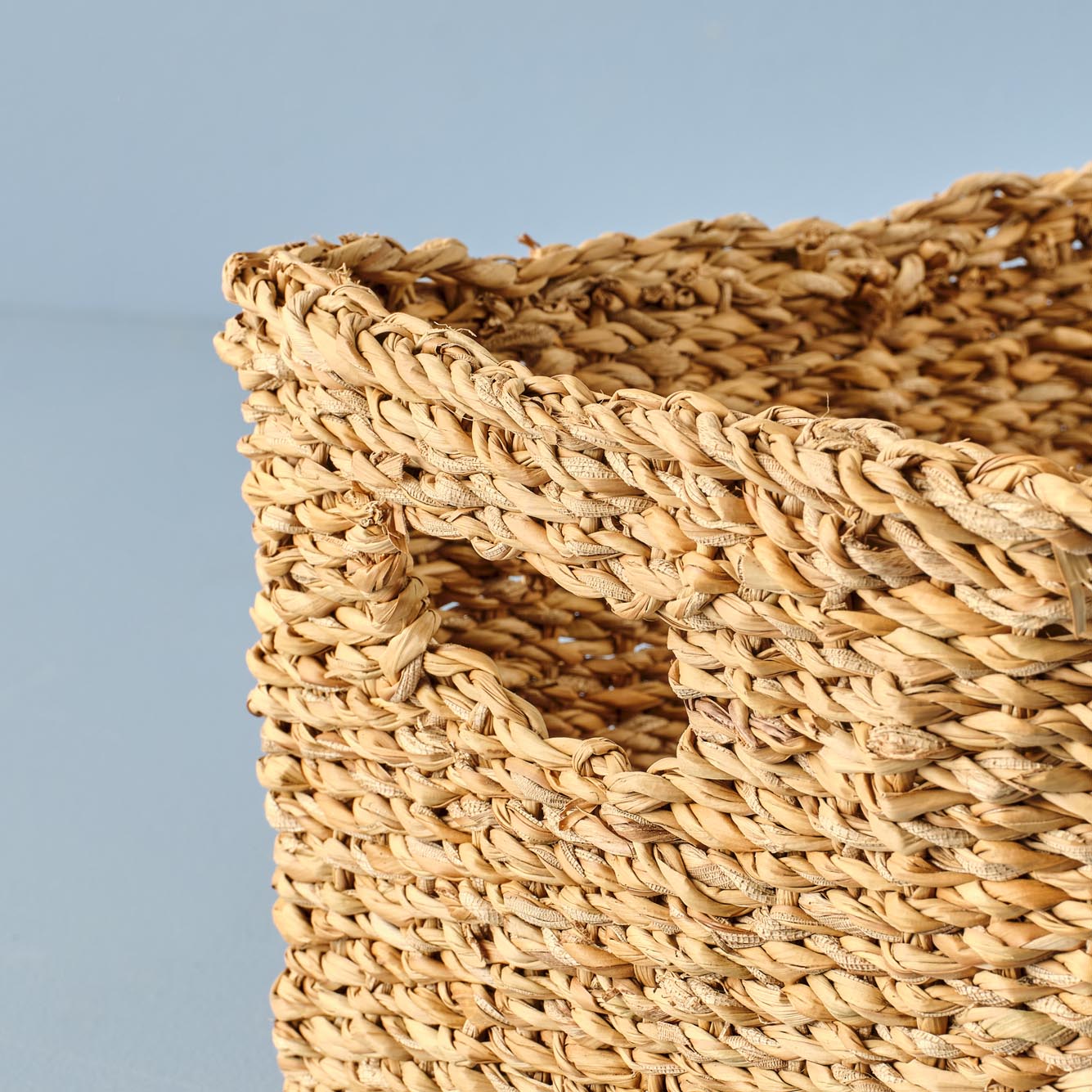 Elise Dikdörtgen Hasır Sepet Naturel (36x26 cm) - 32x22 cm - NATUREL - 2