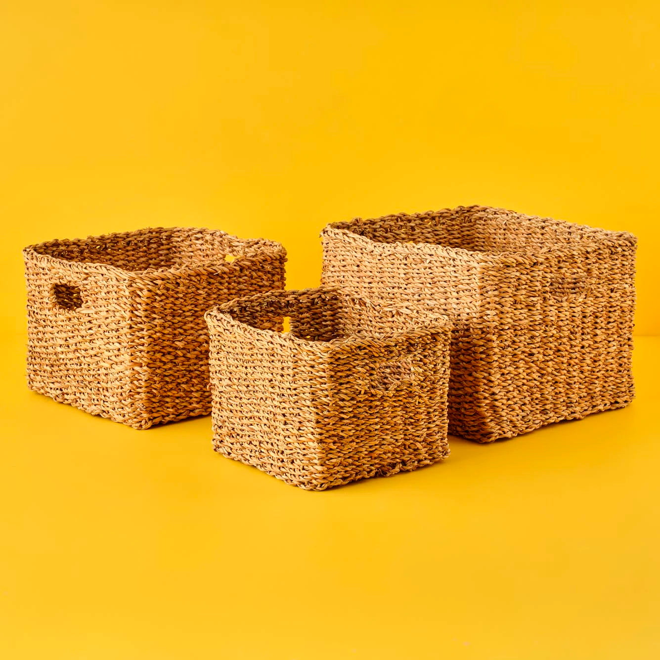 Breez Kare Hasır Sepet Naturel (25x25 cm) - 35x35 cm - NATUREL - 3