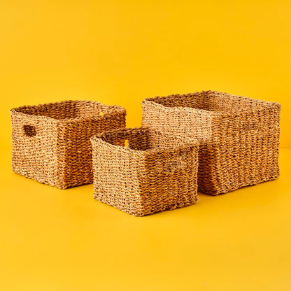 Breez Kare Hasır Sepet Naturel (25x25 cm) - 30x30 cm - NATUREL - 3