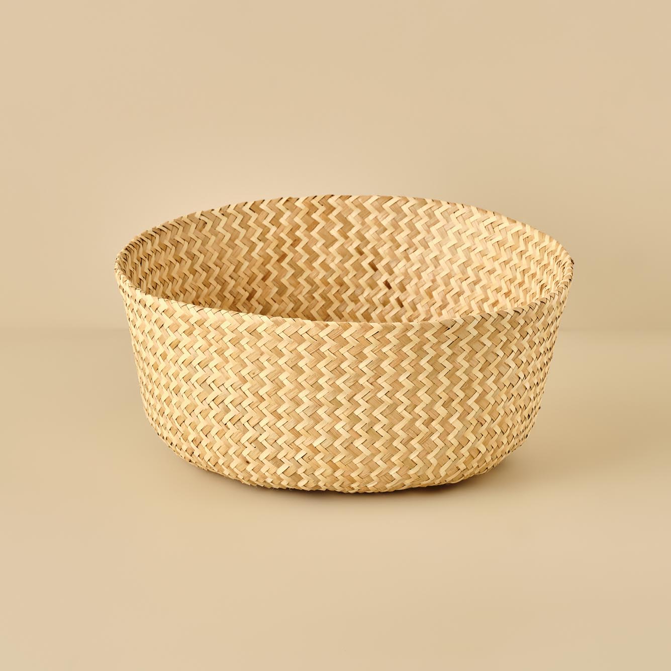Bloss Katlanır Hasır Sepet Naturel (30x24 cm) - 35x28 cm - NATUREL - 3