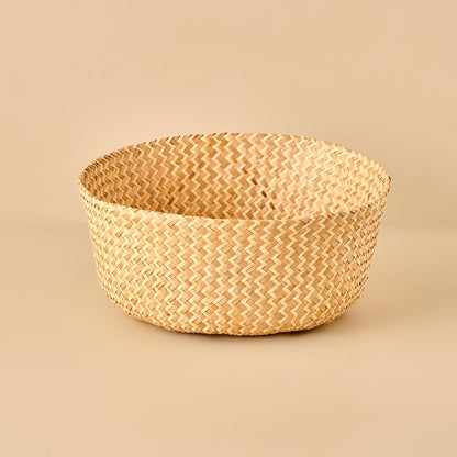 Bloss Katlanır Hasır Sepet Naturel (30x24 cm) - 35x28 cm - NATUREL - 3
