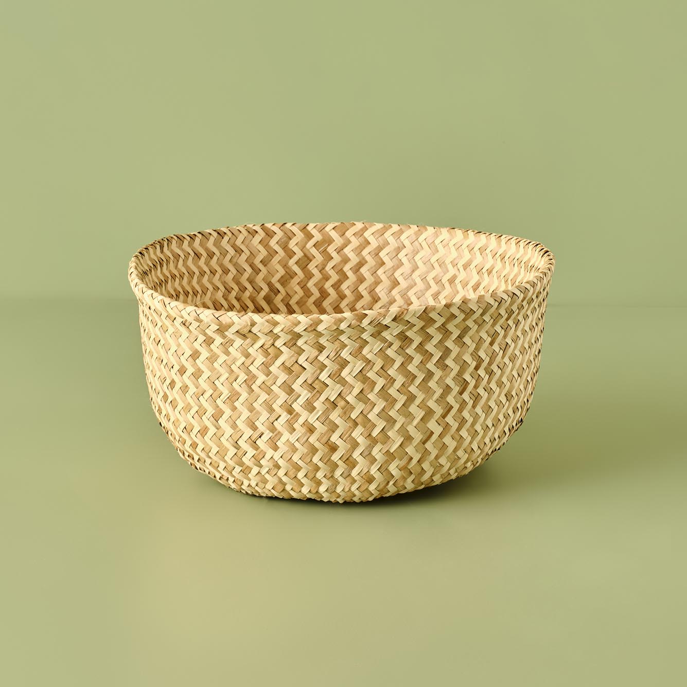Bloss Katlanır Hasır Sepet Naturel (30x24 cm) - 3