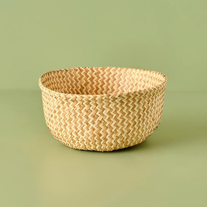 Bloss Katlanır Hasır Sepet Naturel (30x24 cm) - 3