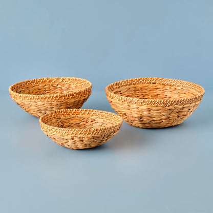 Adel Yuvarlak Su Sümbülü Sepet Naturel (28x10 cm) - 33x12 cm - NATUREL - 3