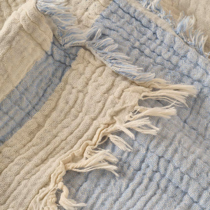 %100 Pamuk Marin Shoal - 220x240 cm - MAVİ - 3