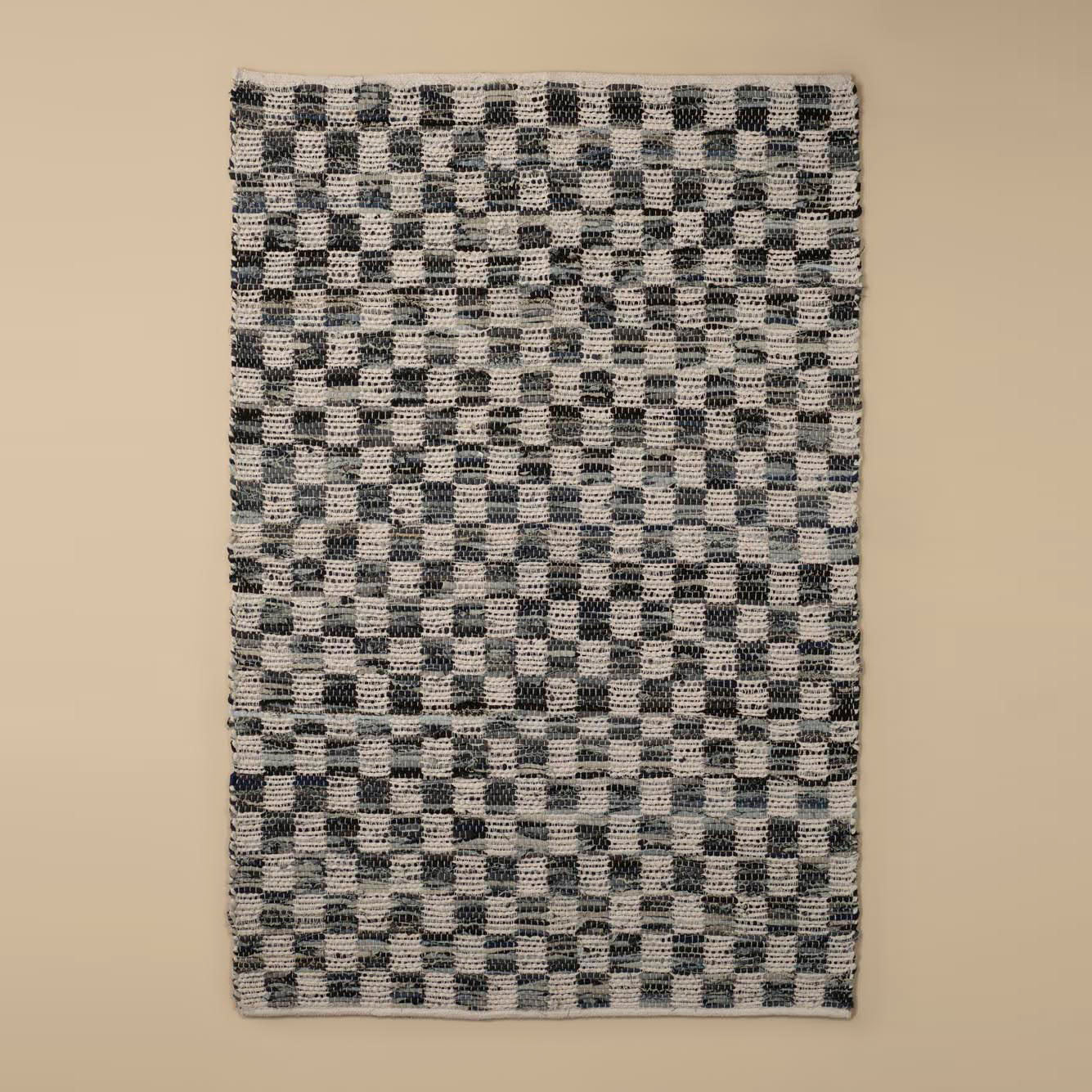 Checker Kilim Antrasit (120x180 cm) - 80x250 cm - ANTRASİT - 3
