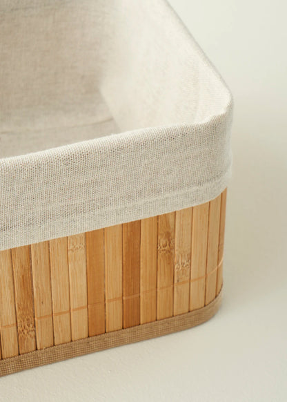 Bres Bambu Düzenleyici Kutu Naturel (37x26x15 cm) - 31x22x13 cm - NATUREL - 4