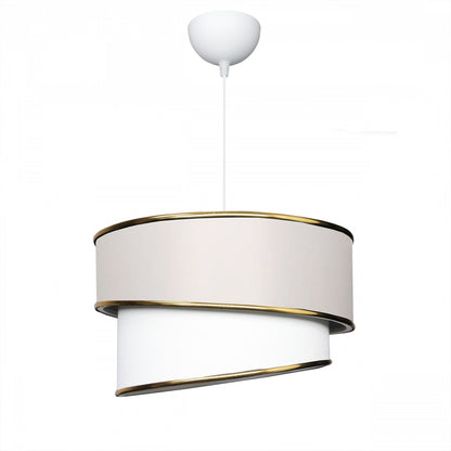 Gold Kumaş Tekli Sarkıt Avize Krem (30x20x70 cm) - 2