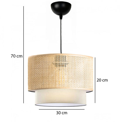 Bambu Rattan Sarkıt Bej (30x20x70 cm) - 3