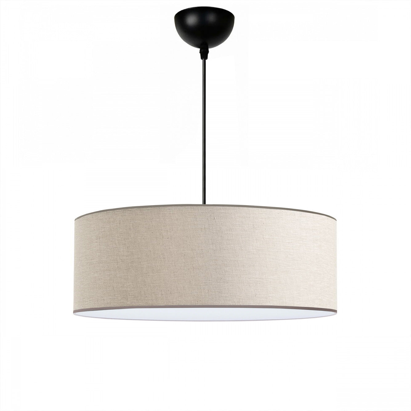 Kırçıllı Kumaş Sarkıt Avize Krem (50x19x80 cm) - 2