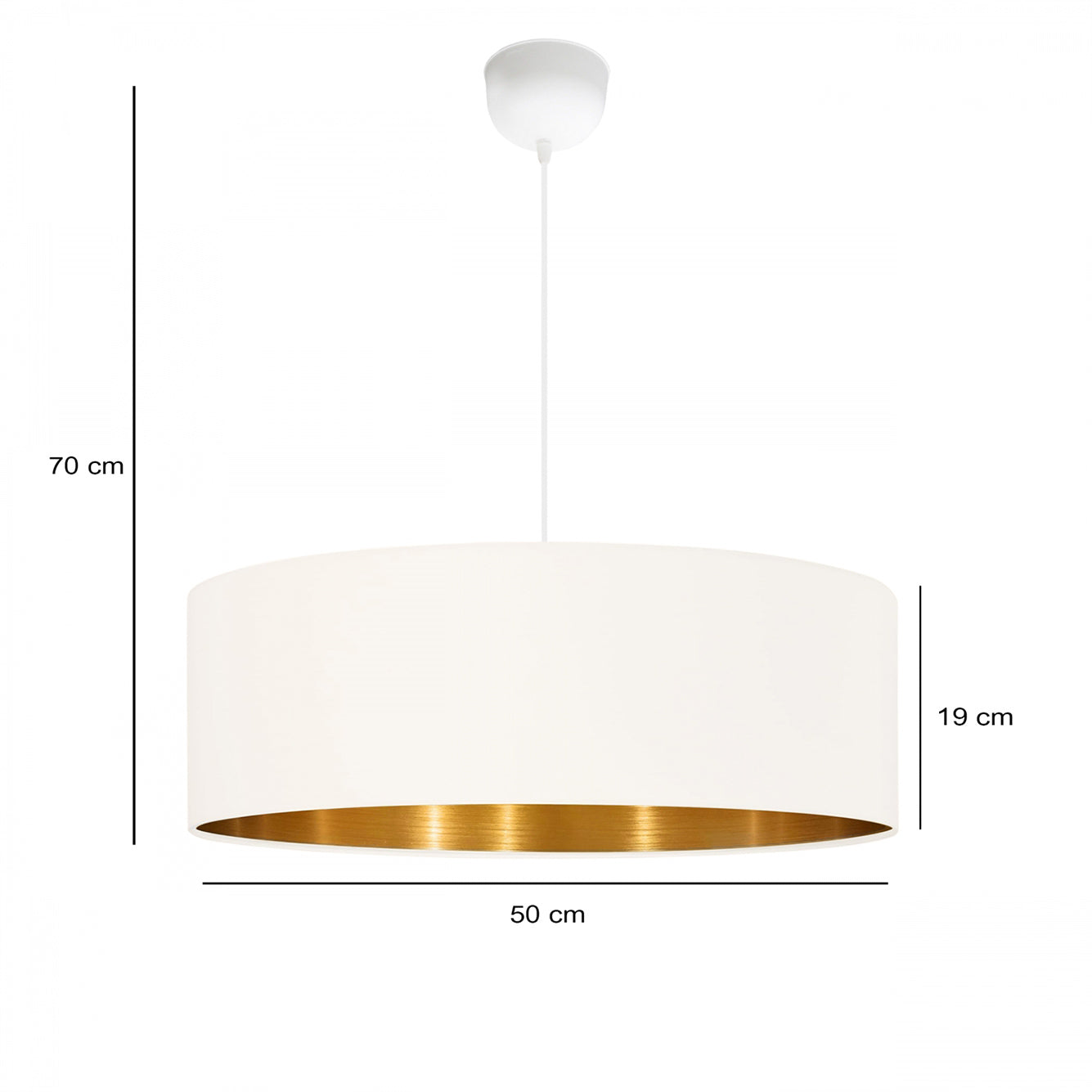Gold Sarkıt Avize Krem (50x19x80 cm) - 3