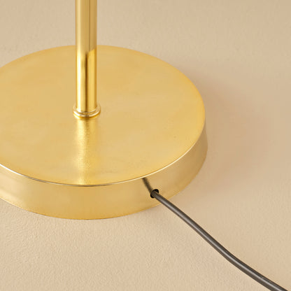 Gold Krem Başlıklı Abajur (13x13x37 cm) - SİYAH - 13x13x37 cm - 3
