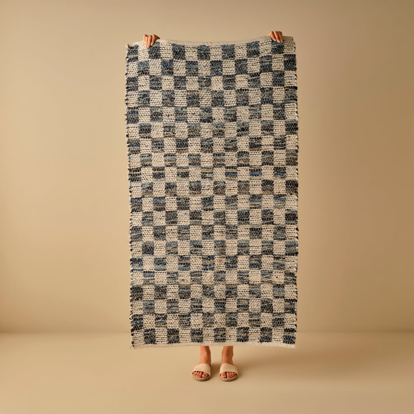 Checker Kilim Mavi (120x180 cm) - 80x150 cm - MAVİ - 3