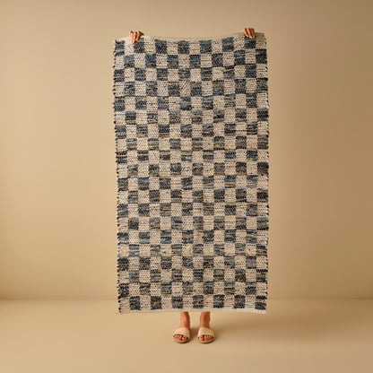 Checker Kilim Mavi (120x180 cm) - 80x150 cm - MAVİ - 3