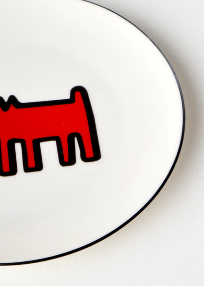 Keith Haring Paw Porselen Pasta Tabağı Kırmızı (19 cm)