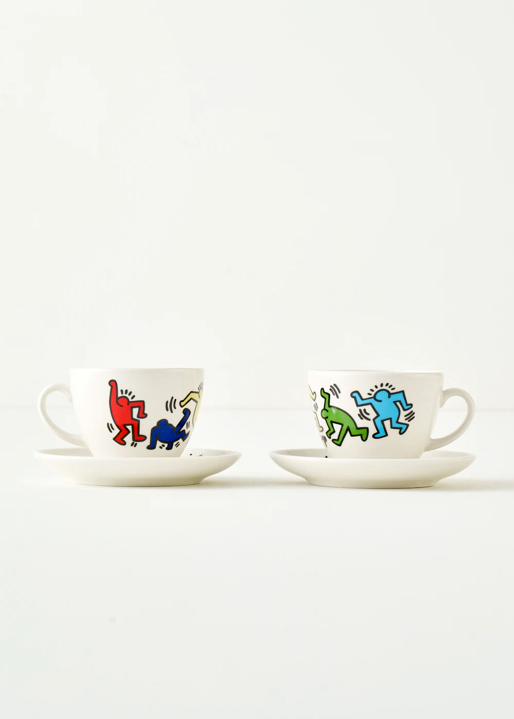 Keith Haring Colored Porselen 2'li Çay Fincanı Seti (220 cc)