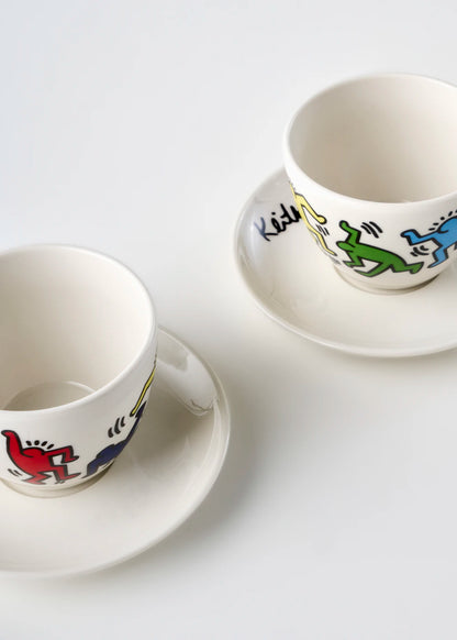 Keith Haring Colored Porselen 2'li Çay Fincanı Seti (220 cc) - 5