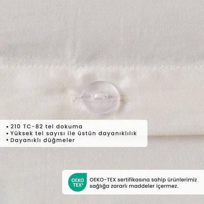%100 Pamuk Saten Supreme Basic Super King Size Nevresim Seti (260x240 cm)