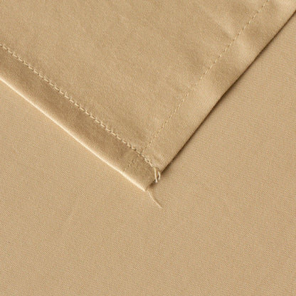 %100 Pamuk Saten Supreme Basic Çift Kişilik Düz Çarşaf Bej (240x260 cm)