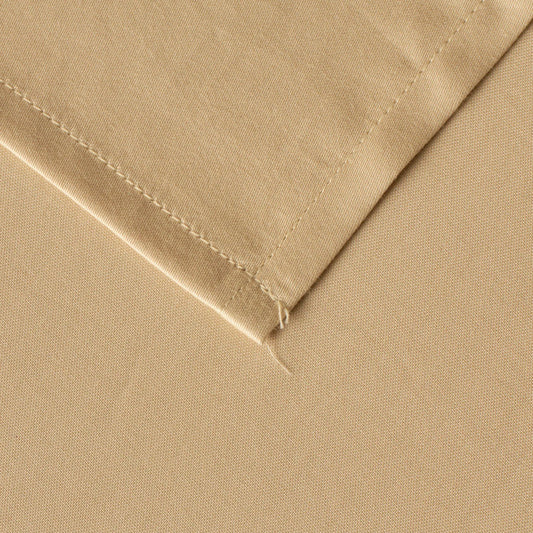 %100 Pamuk Saten Supreme Basic Çift Kişilik Düz Çarşaf Bej (240x260 cm)