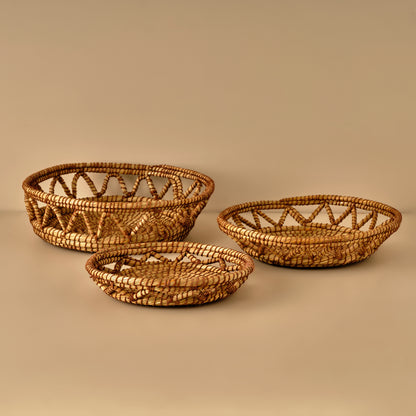 Camila Rattan Dekoratif Tepsi Naturel (35x45x12 cm) - 3