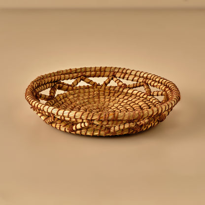 Camila Rattan Dekoratif Tepsi Naturel (35x45x12 cm)
