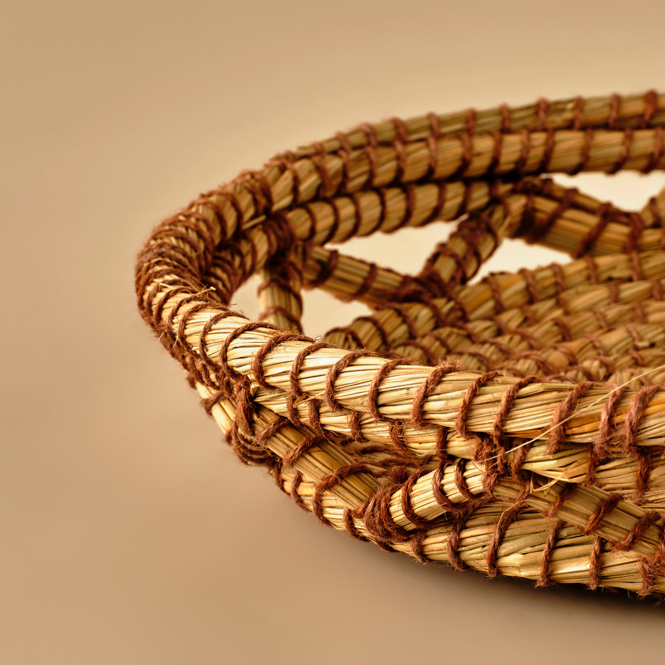 Camila Rattan Dekoratif Tepsi Naturel (35x45x12 cm) - 30x40x10 cm - NATUREL - 2